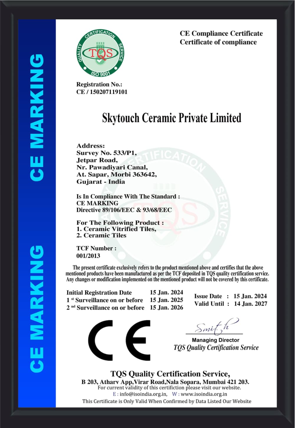 CE Certificate